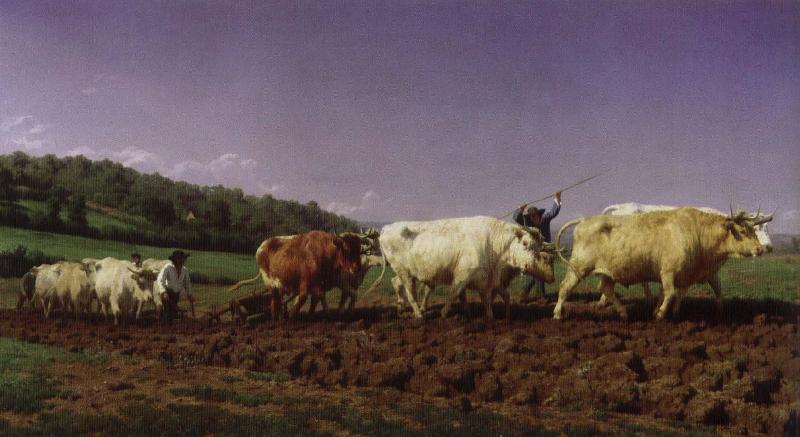 Rosa Bonheur plojning i nivernais oil painting picture